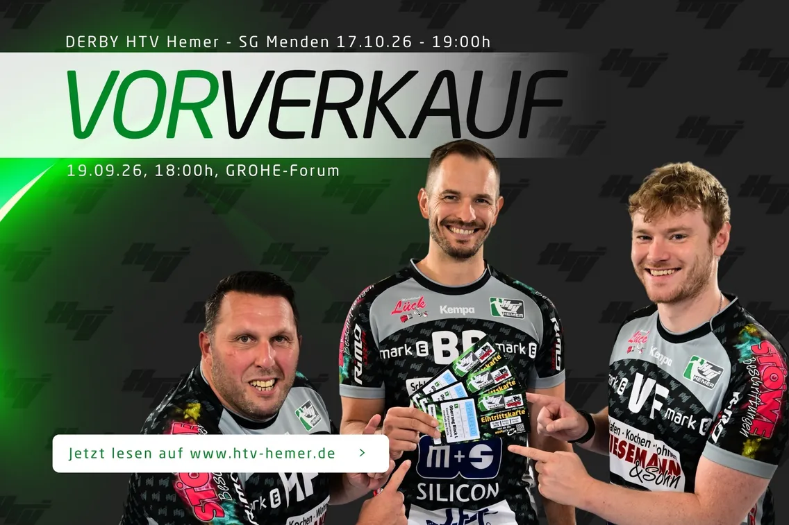 Foto zum Newsartikel Nächster Vorverkaufstermin Derby HTV-SG Menden