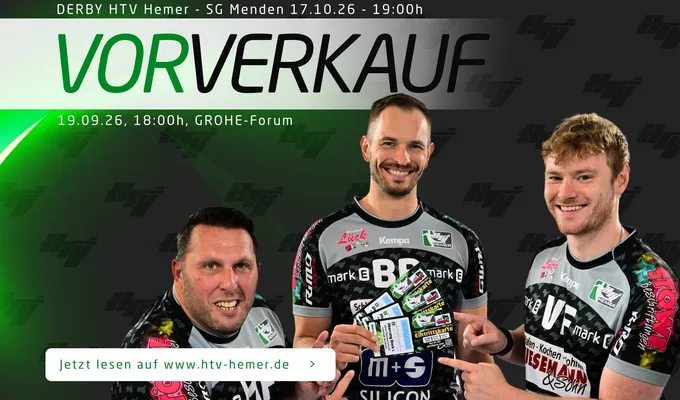 Nächster Vorverkaufstermin Derby HTV-SG Menden