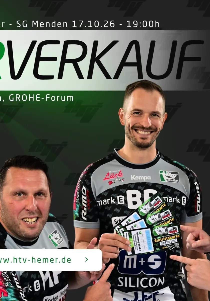 Nächster Vorverkaufstermin Derby HTV-SG Menden