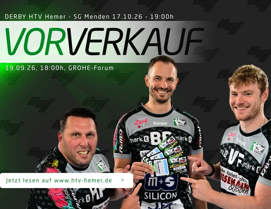 Nächster Vorverkaufstermin Derby HTV-SG Menden