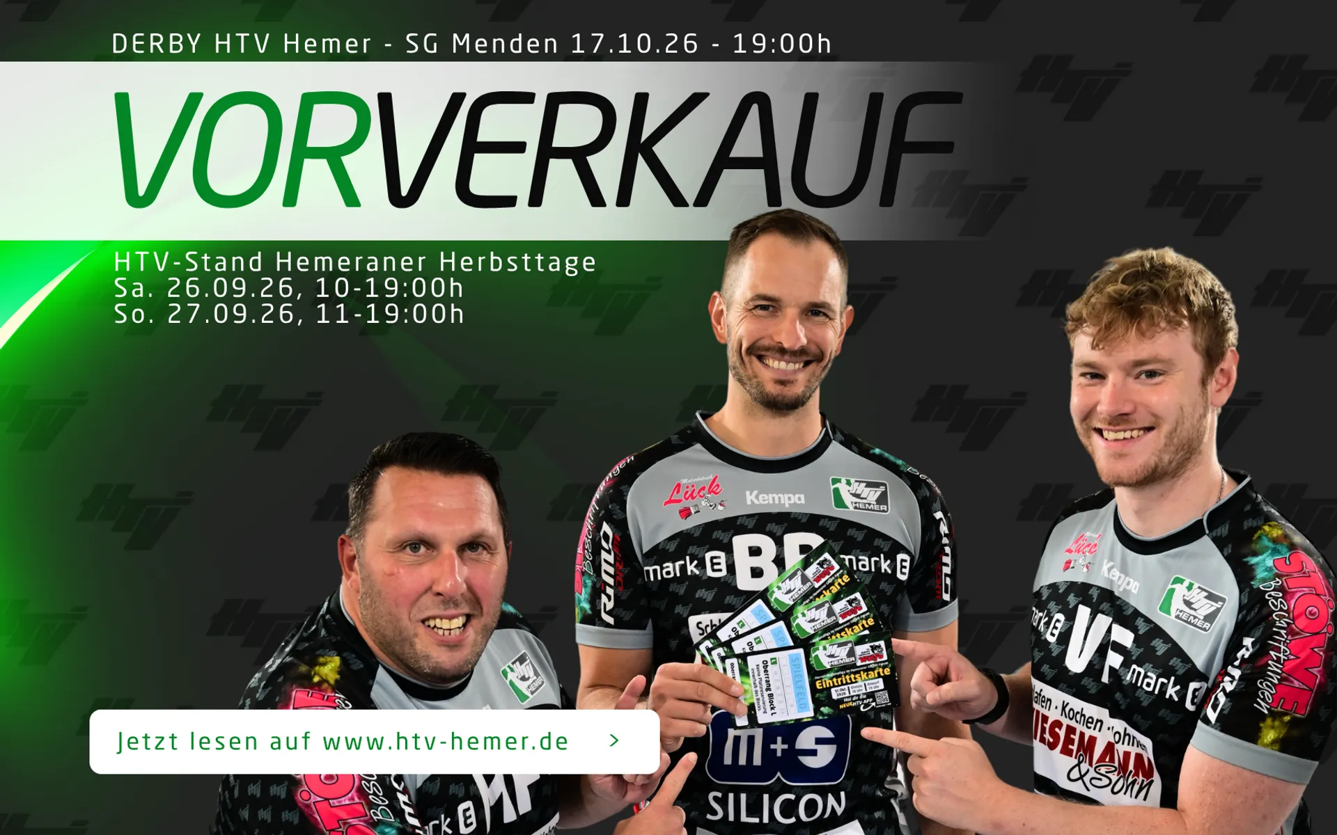 Vorverkauf DERBY am HTV-Herbsttage-Stand