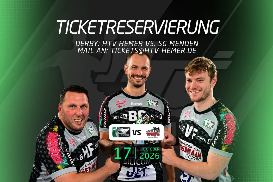 Foto zum Newsartikel Ticketreservierung Derby HTV Hemer vs. SG Menden 17.10.2026