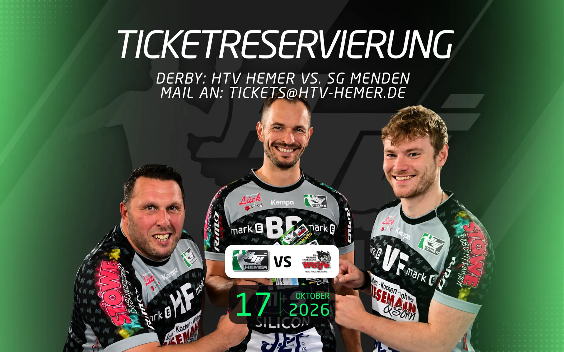 Ticketreservierung Derby HTV Hemer vs. SG Menden 17.10.2026